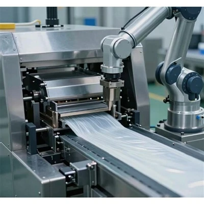 Mașină automată de fabricare a pungilor de gunoi